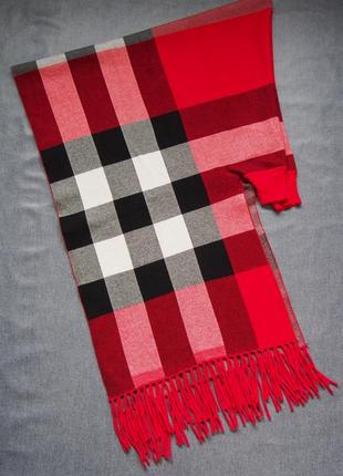 Величезний шарф накидка з рукавами палантин італія maxmara клітка burberry4 фото