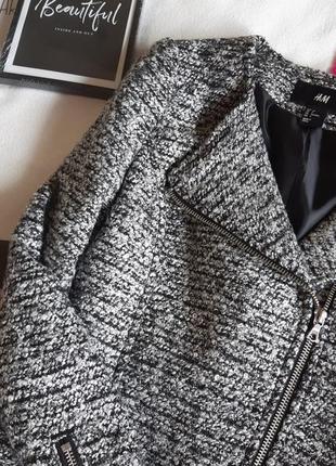 Стильна твідова куртка-косуха/жіноча твідовий косуха жакет h&m3 фото