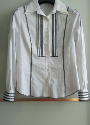 Біла блуза сорочка рубашка yuka p.40
