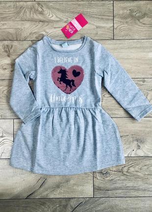 Сукня з блискітками єдиноріг 92 р 18-24 міс