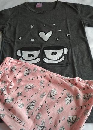 Пижама женская с повязкой для сна летняя с шортами