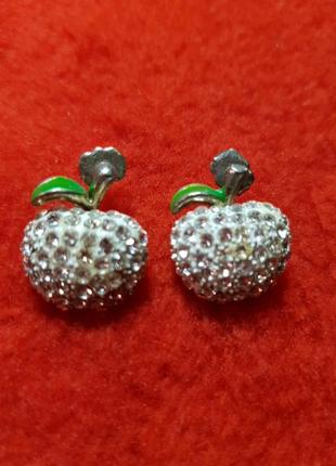 Сережки камені яблучко