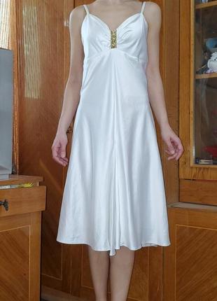 Сатиновое платье комбинация rebecca blu бельевом стиль2 фото