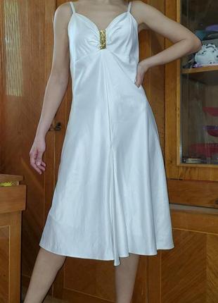 Сатиновое платье комбинация rebecca blu бельевом стиль7 фото