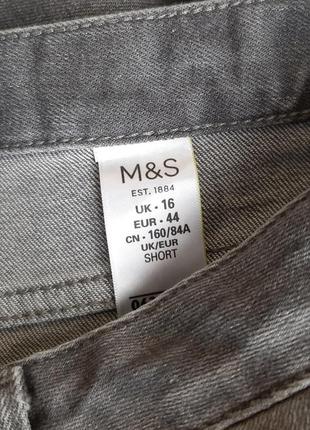 Стильні джинси relaxed slim сірого кольору від marks& spencer4 фото