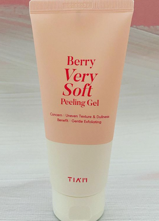 [tiam] ніжний пілінг гель-гомаж berry very soft peeling gel