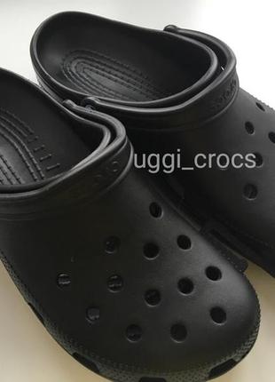 Черные классические кроксы crocs classic black3 фото