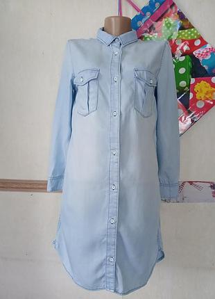 Длинная рубашка из лиоцелла h&m p.36-38