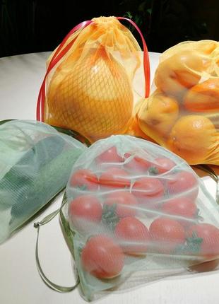 Мешочки для покупок сеточки эко сетки эко мешок фрукт, овощ овощ4 фото