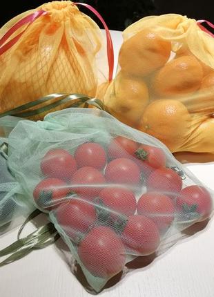 Мешочки для покупок сеточки эко сетки эко мешок фрукт, овощ овощ