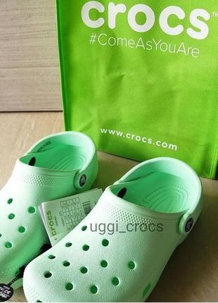 Crocs classic clog mint классические кроксы крокс классик мята