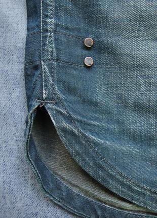 Оригінальна джинсова спідниця демократичною довжини g-star raw diesel4 фото