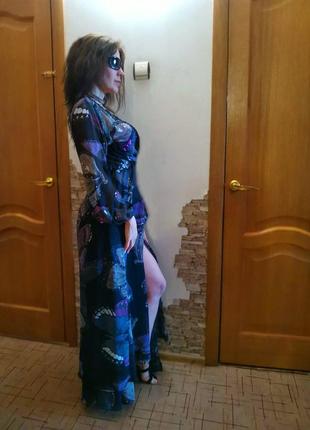 Туника пляжная в бабочках акция