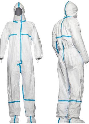 Комбинезон tyvek 600 cha6 защитный капюшон с носками dupont tyvek