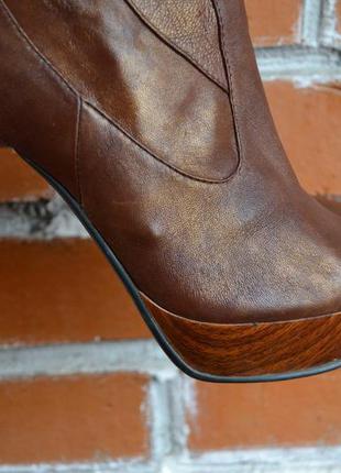 Осенние кожаные сапоги на шпильке,цвет бронза ,бренд romana ricci2 фото