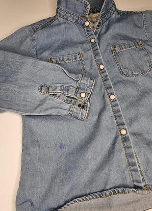 Zara рубашка джинсовая 18/24 6