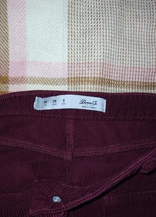 Вельветовая  юбка трапеция/ бордовая юбка/ марсала/ с пуговицами спереди2 фото