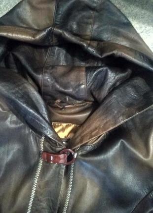 Удлиненная куртка плащ кардиган натуральная кожа турция2 фото