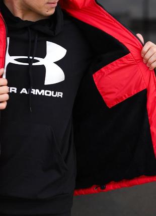 Куртка мужская under armour демисезонная красного цвета.6 фото