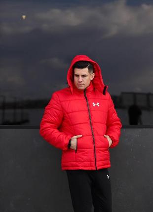 Куртка мужская under armour демисезонная красного цвета.1 фото