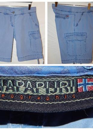 Шорты cargo по технологии garment dyed  napapijri (италия)