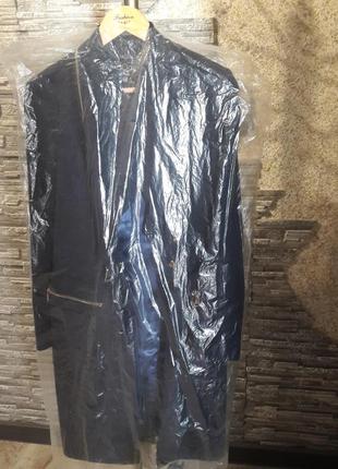 Дорогое шерстяное пальто  как новое темно синего цвета. размер 44(s)-46(m)2 фото