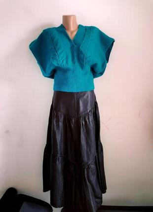 🍋в'язаний укорочений топ в стилі isabel marant 🍋кроп-топ 🍋жилет