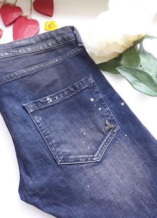 Суперские укороченные джинсы  скинни и капли  краски затемнённые части ткани от yoshii9 фото