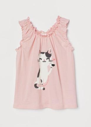 Топ без рукавів з кішечкою h&m