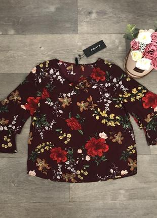 Новая блуза, блуза в цветочный принт1 фото