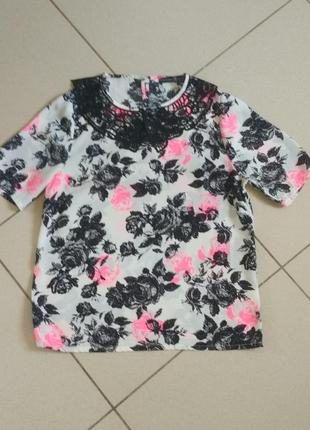 Блуза в квітковий принт uk10 atmosphere