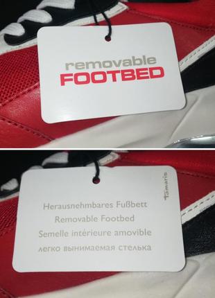 Класні яскраві кросівки - снікерси німецького бренду tamaris red comb5 фото