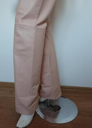 Jurgen michaelsen немецкие кожаные брюки штаны пудрового цвета uk 128 фото