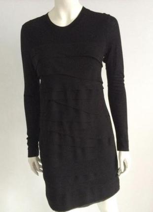 Diane von furstenberg черное трикотажное платье р 44 -462 фото