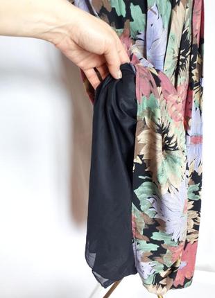 Винтажная немецкая юбка миди в цветочный принт oberstoff (размер 40)3 фото