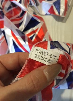 Яскравий шифоновий шарф англійський прапор англії довгий крутий британський3 фото