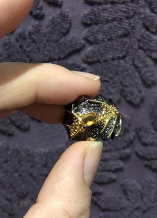 Серебряное кольцо 925 проба с натуральным дымчатым кварцем.7 фото
