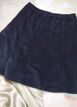 Шикарная вельветовая юбка большого размера2 фото