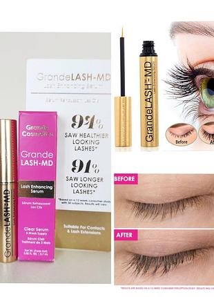 Сыворотка для роста ресниц grande cosmetics grande lash- md lash enhancing serum