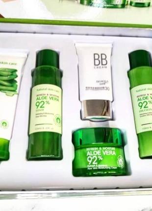 Набор косметики💚 bioaqua алоэ вера сыворотка для лица крем тоник пенка биоаква bb крем