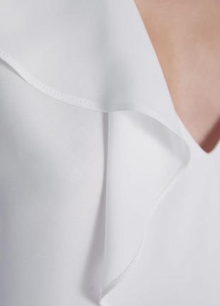 Блуза блузка топ с v-вырезом и воланами обьемными пышными рукавами от zara7 фото