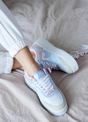 Air force 1 shadow pastel пастельные кроссовки найк форс жіночі кросівки різнокольорові8 фото