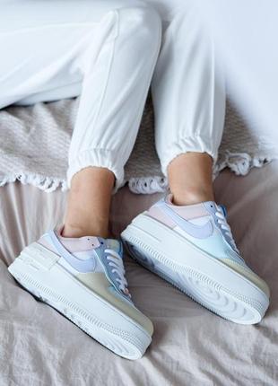 Air force 1 shadow pastel пастельные кроссовки найк форс жіночі кросівки різнокольорові3 фото