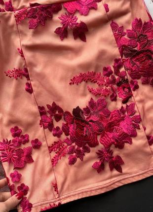 👗мини платье с кружевом / короткое розовое кружевное платье👗5 фото