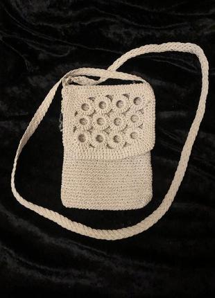 Плетені маленька сумочка1 фото