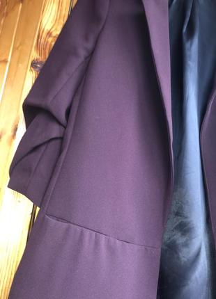 Пиджак h&m (hm, zara) вишневый с приборными рукавами xs3 фото