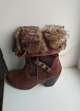 Кожаные сапоги tamaris
