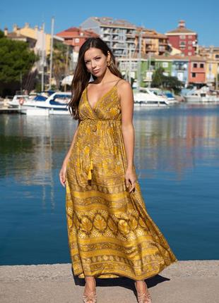 Платье пляжное макси с натурального шёлка indiano fresh cotton в наличии1 фото