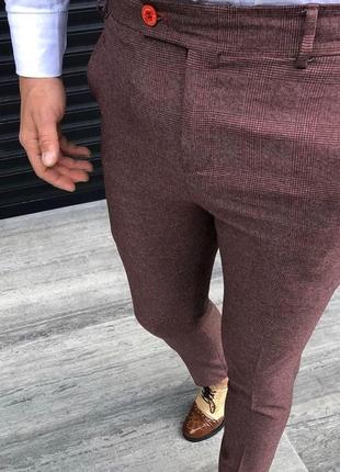 Штани чоловічі базові бордові туреччина / штани чоловічі базові штани бордо турречина2 фото