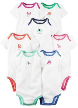 Бодики для малышей carter’s 7-pack days of the week short-sleeve original bodysuits